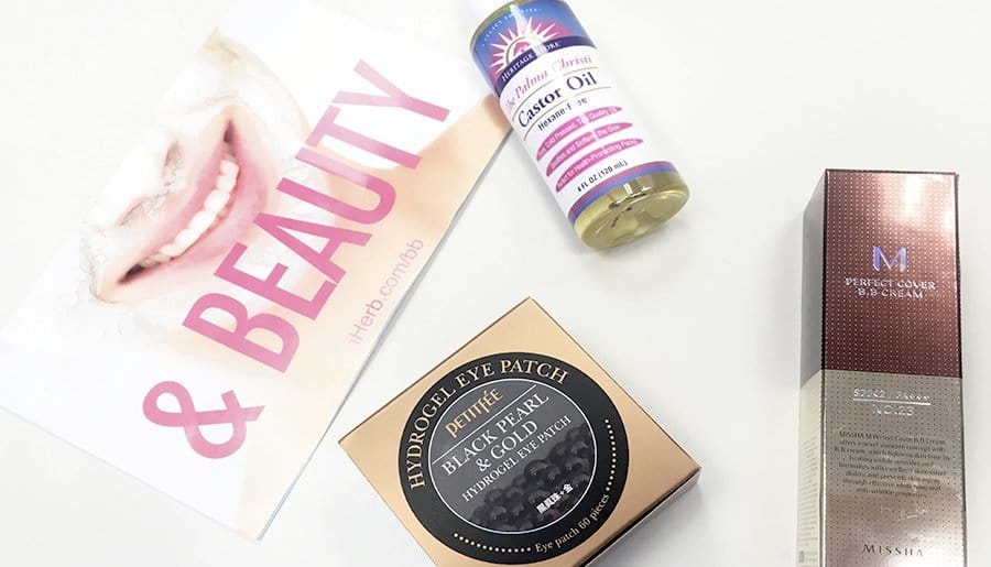 iherb compras haul perfect cover missha bb cream parches de ojos petitfee aceite de ricino
