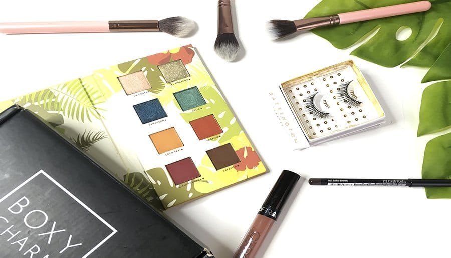 boxycharm junio alamar cosmetics reina del caribe palette pestañas postizas luxie brochas jontenblu ofra labiales 6