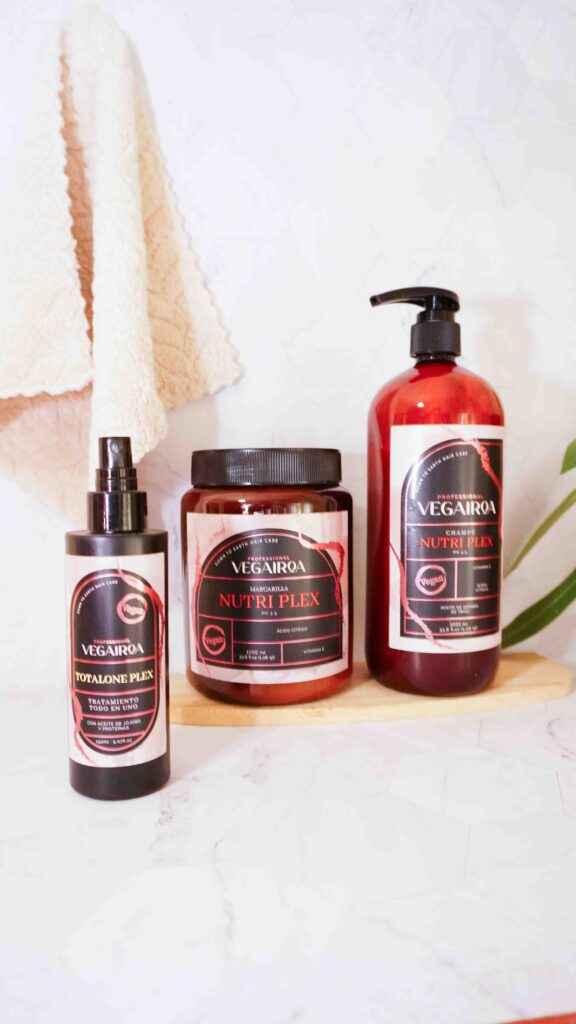 VEGAIROA Profesional cabello deshidratado cuidado del cabello verano mascarilla shampoo germen de trigo totalone nutriplex j
