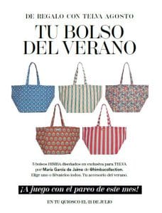 Regalos Revistas Agosto 2026 - ¡y suscripciones! 9 REGALOS REVISTAS AGOSTO 2026 Telva bolsos 5 modelos maria g de jaime MADRIDVENEK