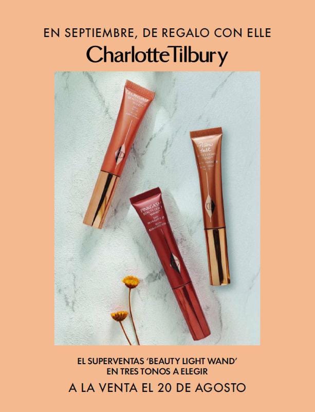regalo revistas septiembre 2026 charlotte tilbury elle madridvenek